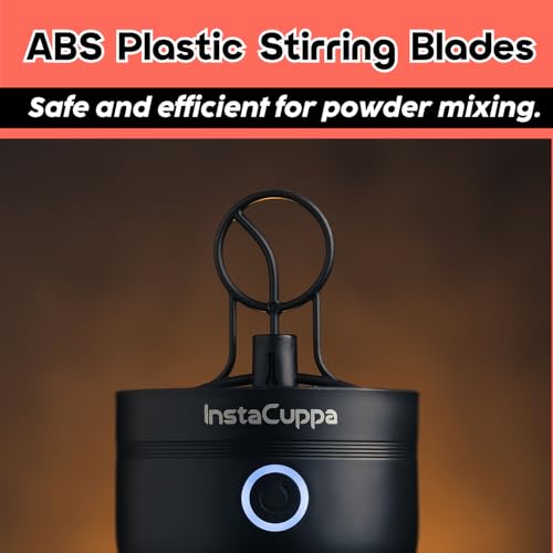 InstaCuppa Rechargeable Electric Protein Shaker – 6500 RPM, PP Stirring Blades - 600ml BPA-Free Jar, USB-C Rechargeable, IPX7 Waterproof, Leakproof Sports Sipper Lid, Smooth Protein Shakes in Seconds - Image 3