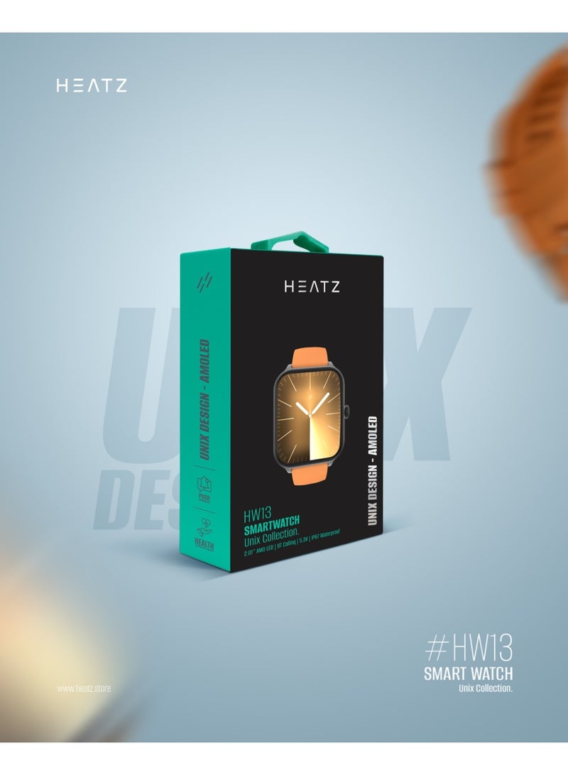 HW13 Smart Watch UNIX | Fitness Tracker with Heart Rate Monitor, Sports Modes, Notifications & Long Battery Life – Android & iOS Compatible
