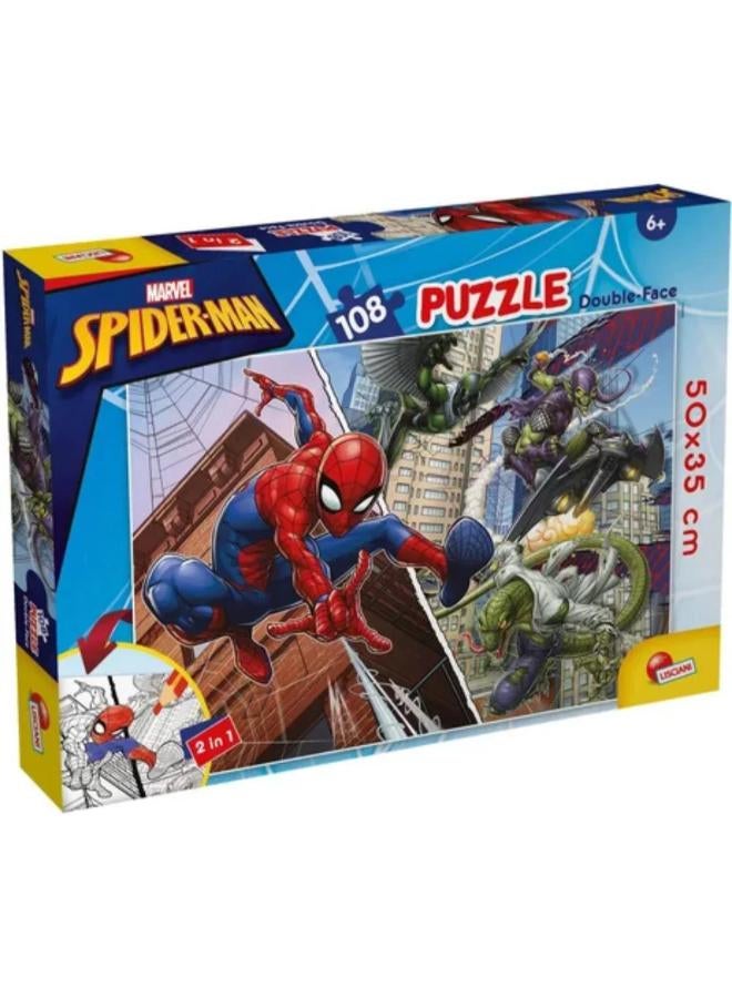 Lisciani Spiderman Double-Face Puzzle - 108 Pieces - Image 1