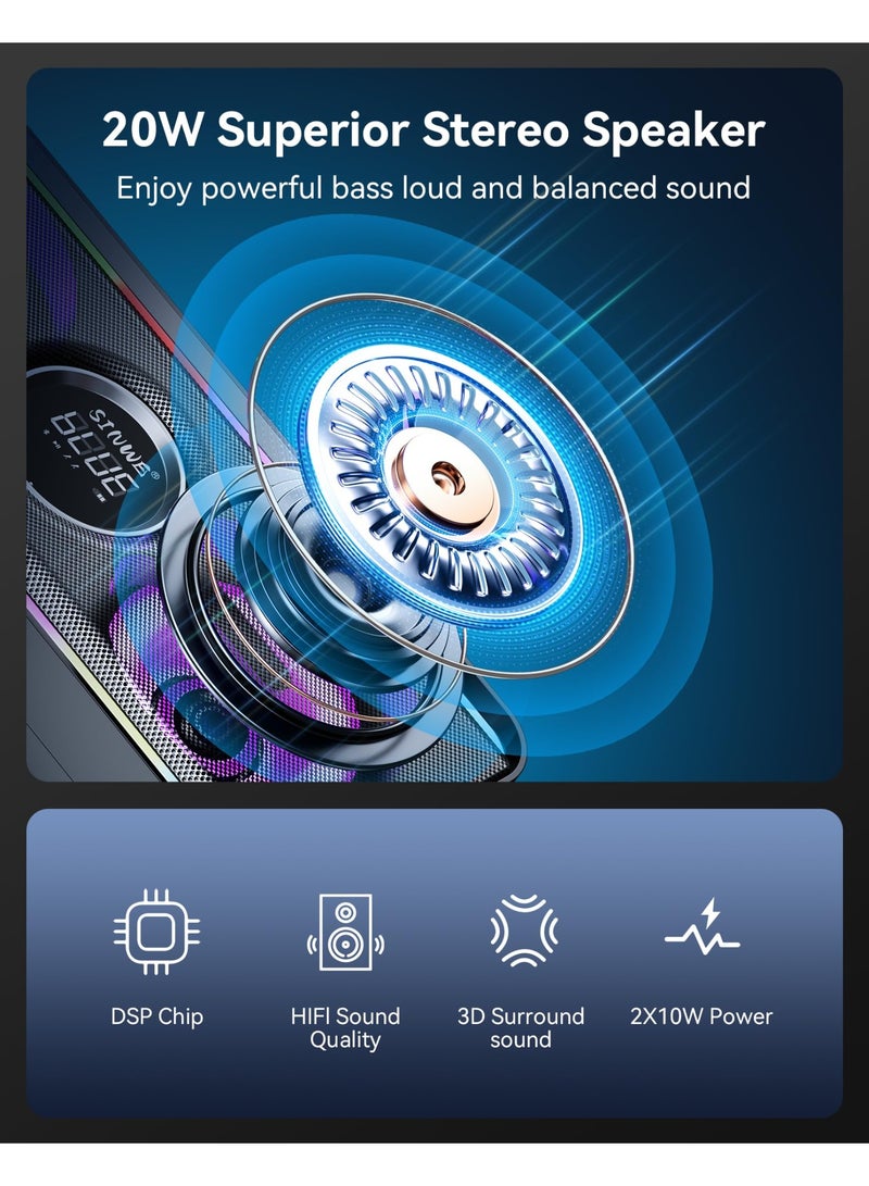 SDRD Portable Bluetooth Karaoke Machine - Suitable for Adults and Children, Equipped with 2 UHF Wireless Microphones, LED Lights, Perfect for Family Parties, Weddings, and Outdoor Activities - Image 3