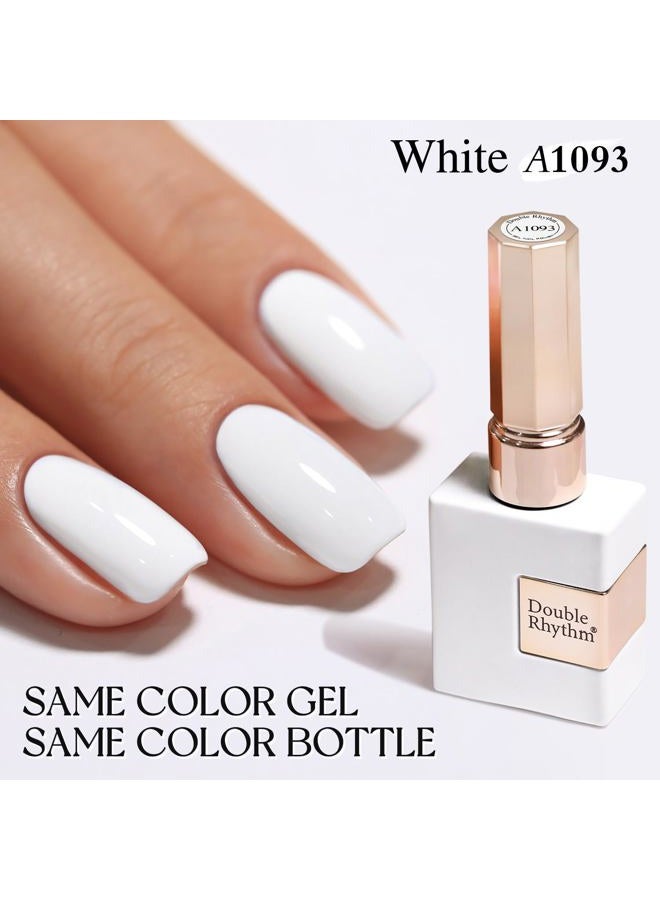 Double Rhythm 15Ml Pure Clear Same Color Gel Nail Polish Jar, Manicure Art, DIY Home for Women (White-A1093) - Image 3