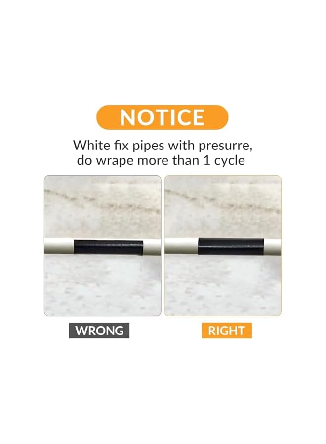 promass Rubberized Waterproof Tape, 4PCS Black Seal Waterproof Tape for Prevent Leak, 10CMx 1.5M Professional Duct Patch Tape, Silicone Tape, Repairing Holes, Cracks, Pipes Gaps - Image 5