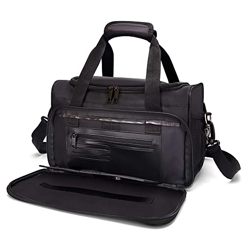 BARBERPLAN Barber Hairdressing Bag, for Solon Tools Bag Makeup Cosmetics Portable Handbag, Hair Stylist and Beauty Artist Travel Large Storage Bag(Black) - Image 2