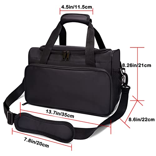 BARBERPLAN Barber Hairdressing Bag, for Solon Tools Bag Makeup Cosmetics Portable Handbag, Hair Stylist and Beauty Artist Travel Large Storage Bag(Black) - Image 4