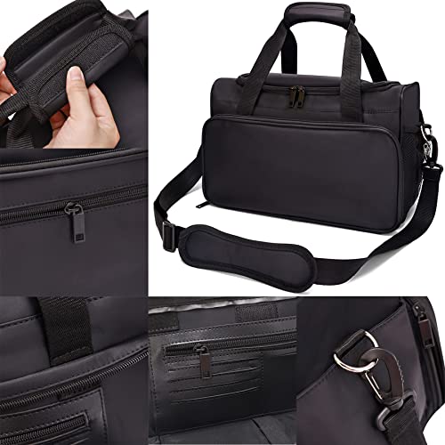 BARBERPLAN Barber Hairdressing Bag, for Solon Tools Bag Makeup Cosmetics Portable Handbag, Hair Stylist and Beauty Artist Travel Large Storage Bag(Black) - Image 5
