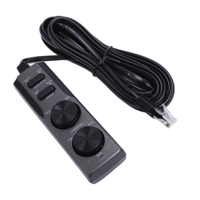 كابل تحكم بمضخم الصوت للسيارة لجهاز TS-WX130DA النحيف - مصنوع من مادة ABS المتينة مع مفتاح الطور والتحكم بالتردد - مؤشر طاقة واضح لإعدادات صوت السيارة المخصصة - Image 3