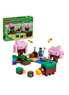 LEGO Minecraft The Cherry Blossom Garden Kids’ Exploration Toy With A Sunny Figure, Sniffer, Zombie And Bees, Hands-On Video-Gaming Gift For Boys And Girls Aged 8 And Over 21260 (304 Pieces)  - Image 1