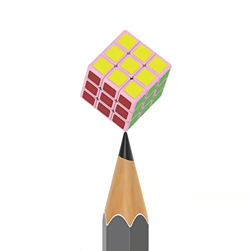 CuberSpeed مكعب كيوبرسبيد الأصغر مكعب مختبر ميني 3x3 10 سم مكعب سرعة ميني 3x3 مكعب صغير 1 سم لعبة ألغاز وردية للأطفال والبالغين - Image 1