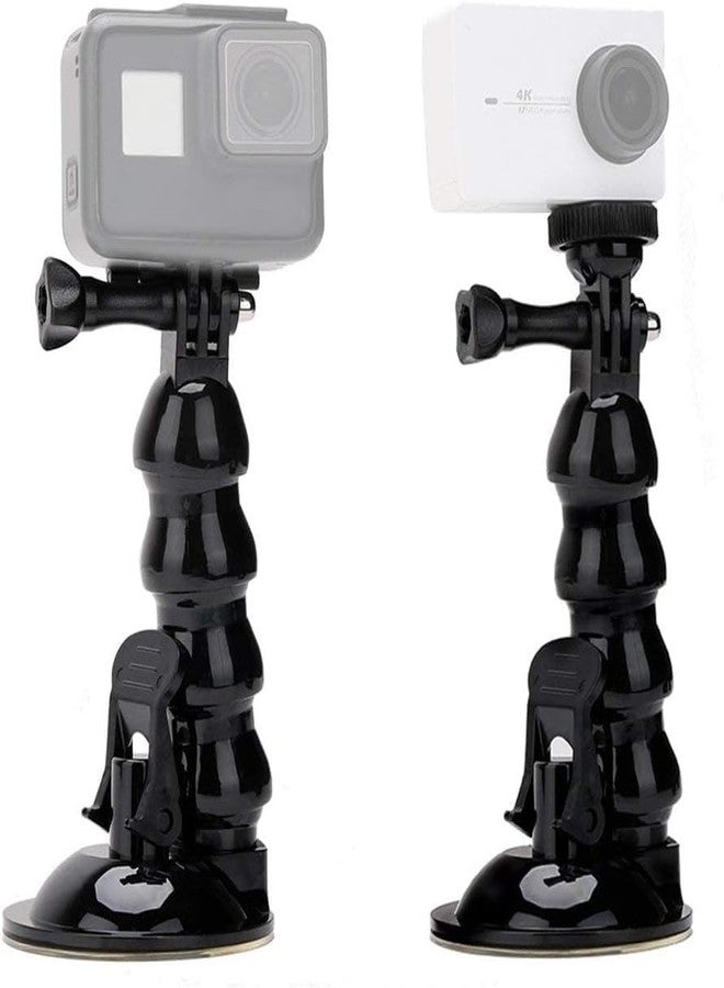 SHOPEE Action Camera Holder Suction Cup Mount 360 Degrees Rotation Sucker Bracket Car Mount Compatible with Hero 13/11/12/10/9/8/7/6/5/5 Session Insta360/Hero/AKASO/Osmo Sport Camera Smartphone - Image 1