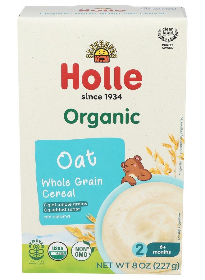 Holle Organic Wholegrain Oat Cereal, 8 OZ - Image 1
