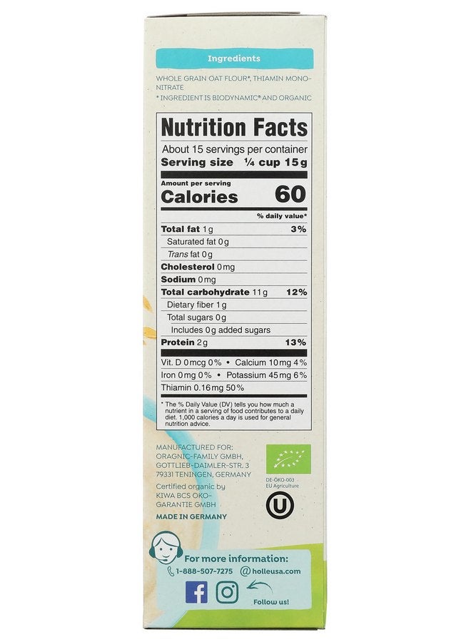 Holle Organic Wholegrain Oat Cereal, 8 OZ - Image 5
