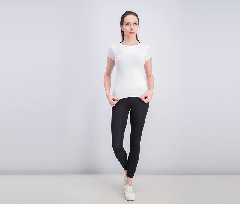 UNDER ARMOUR Women HeatGear Armour T-shirt, White - Image 4