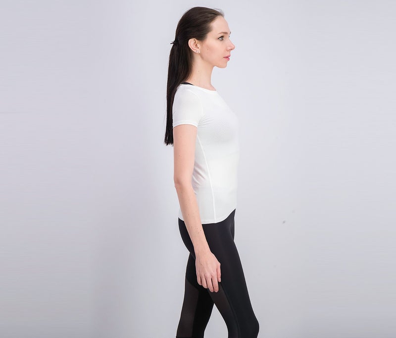 UNDER ARMOUR Women HeatGear Armour T-shirt, White - Image 3
