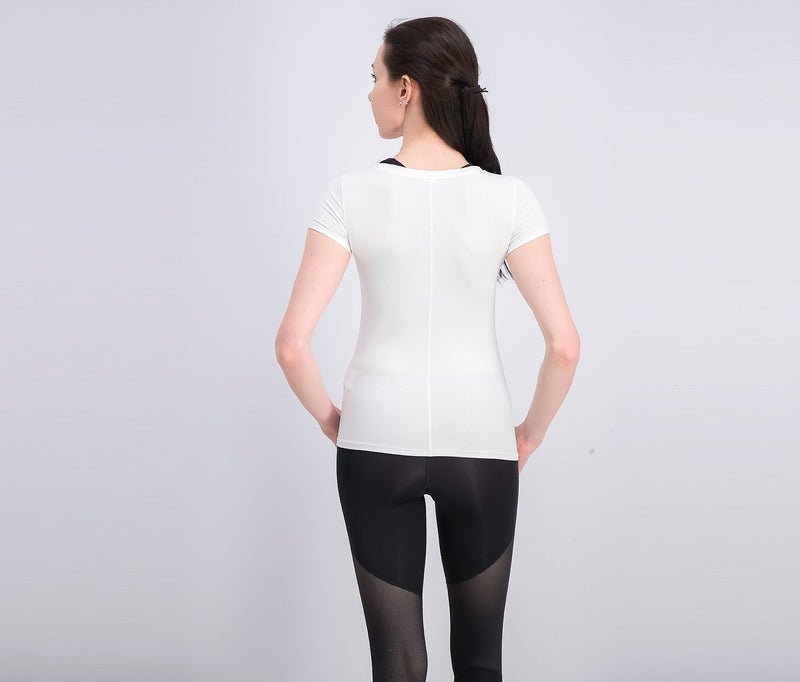 UNDER ARMOUR Women HeatGear Armour T-shirt, White - Image 2