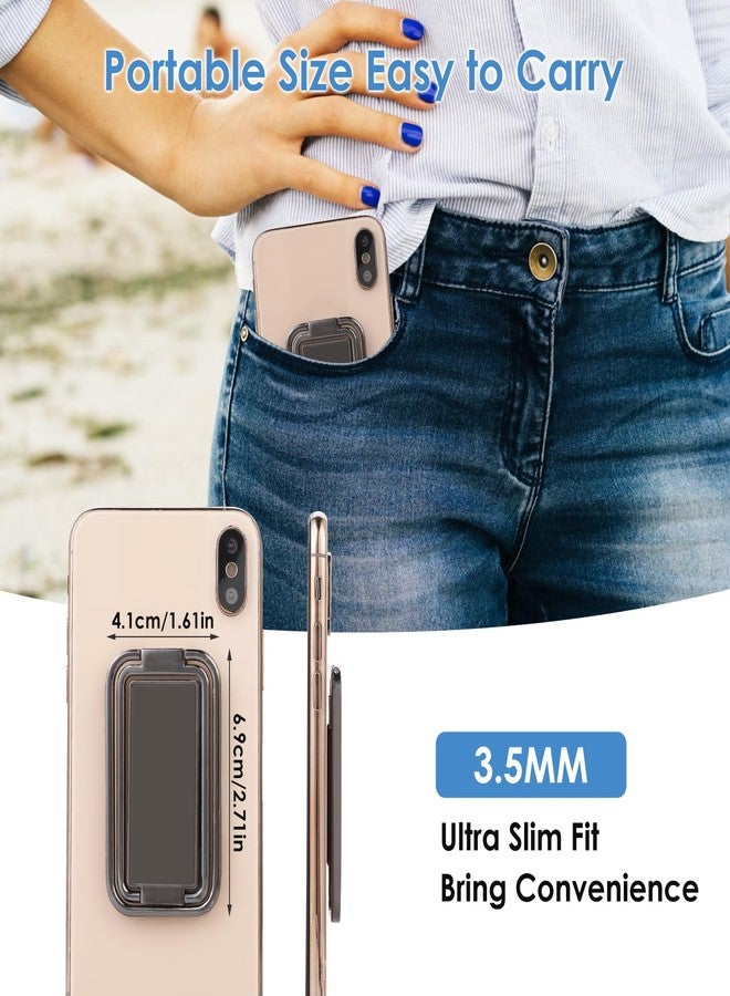 AOZUO Cell Phone Finger Kickstand, Foldable Ring Holder 360° Rotation Metal Phone Grip Holder Adjustable Phone Stand for Magnetic Car Mount Compatible with Most Mobile Phone Tablets - Image 3