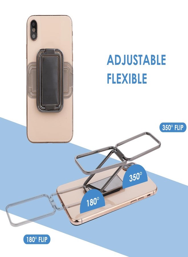 AOZUO Cell Phone Finger Kickstand, Foldable Ring Holder 360° Rotation Metal Phone Grip Holder Adjustable Phone Stand for Magnetic Car Mount Compatible with Most Mobile Phone Tablets - Image 4