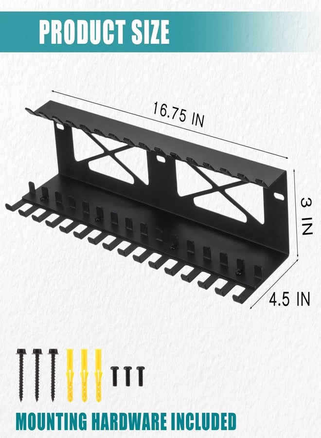Shimeyao Clamps Rack Organizer Wall Mount Spring C Clamps Holder Tool Storage 16.7 x 4.5 x 3 Inches for Small Tools Garage Shed Pegboard Workshop Home - Image 2