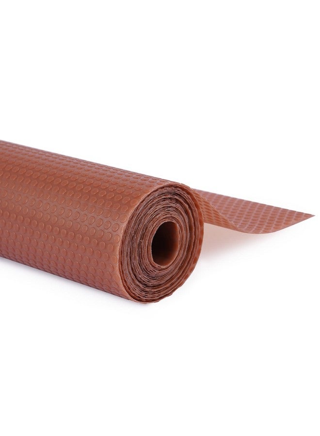 ElastPro Food Grade Washable Anti Slip Mat/Sheet for Fridge, Shelf Liner, Table, Kitchen Drawer mat (Round Dot Brown, 5 Meter) - Image 1