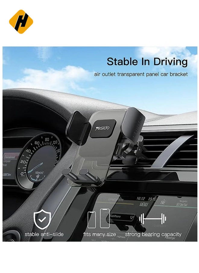 HuHa Yesido C163 Air Vent Transparent Car Mount Phone Holder"  - Image 2