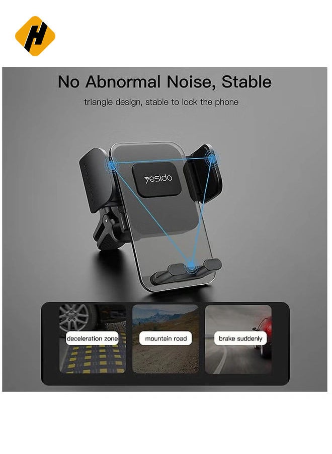 HuHa Yesido C163 Air Vent Transparent Car Mount Phone Holder"  - Image 4