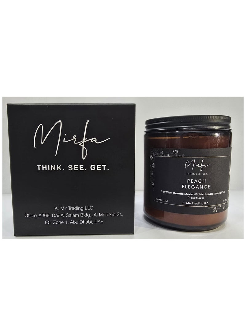 MIRFA Scented Candle In Glass Jar - Peach Elegance - Image 2