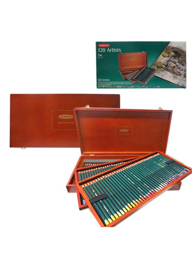 Derwent - Artists Coloured Pencils Wooden Box Set, 120 Colours - Image 1