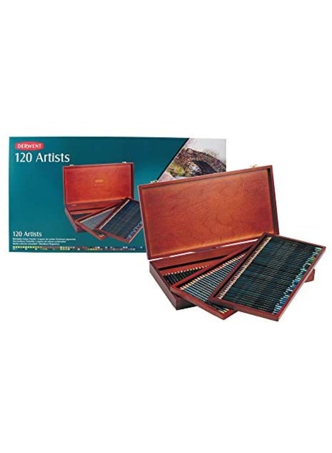 Derwent - Artists Coloured Pencils Wooden Box Set, 120 Colours - Image 3
