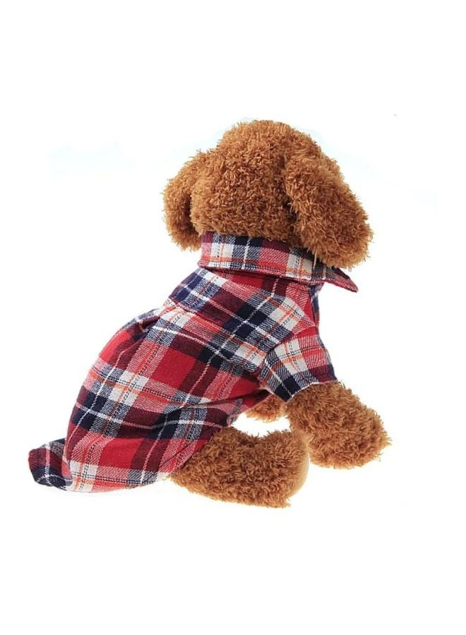 أوتاد كنزات صيفية عصرية بنقشة المربعات أحمر M - Image 4