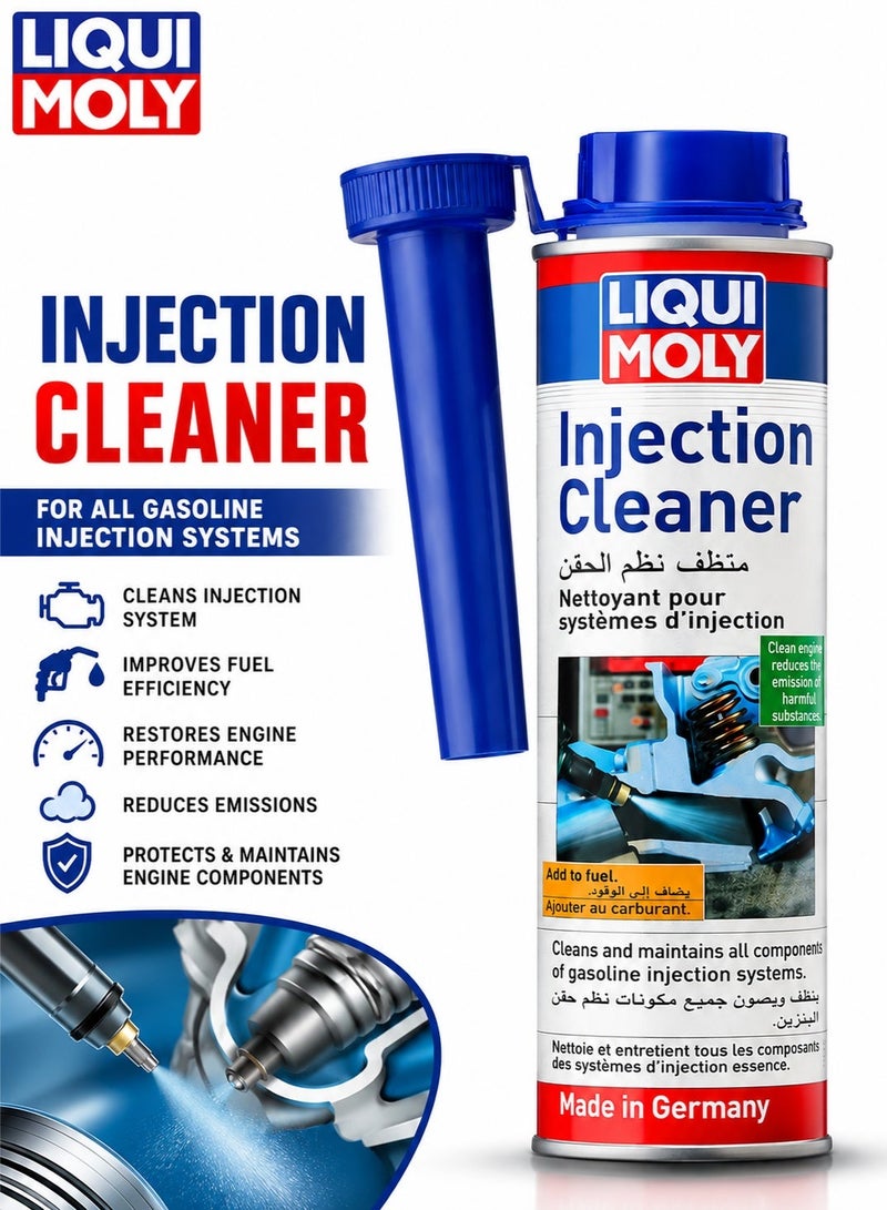 LIQUI MOLY Injection Cleaner 300ml Gasoline Fuel System Additive, Fuel Injector & Valve Deposit Cleaner, Engine Fuel System Treatment for Petrol Vehicles, Supports Smooth Engine Performance and Fuel System Care - Image 2