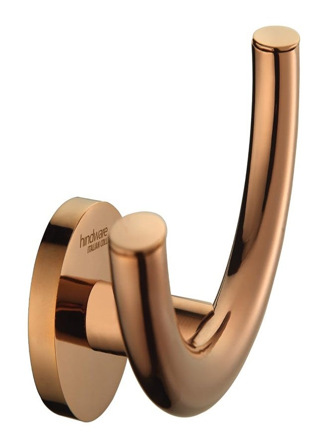 Hindware Italian Collection Robe Hook for Bathroom | PVD Coated | Brass Robe Hook | Luxury Rose Gold Color Finish | Premium Bathroom Accessories Series