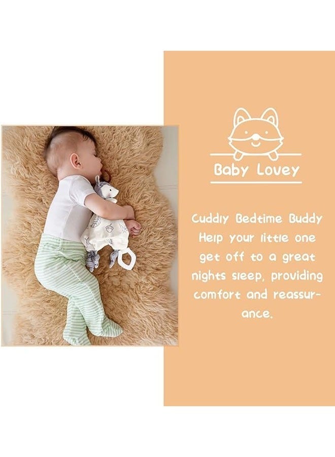 DOOKOO Baby Shower Gifts, New Born Baby Gifts for Girls Boys, Unique Baby Gifts Basket Essential Stuff - Baby Lovey Blanket Newborn Bibs Socks Wooden Rattle u0026 Greeting Card, Newborn Baby Gift Set - Image 2