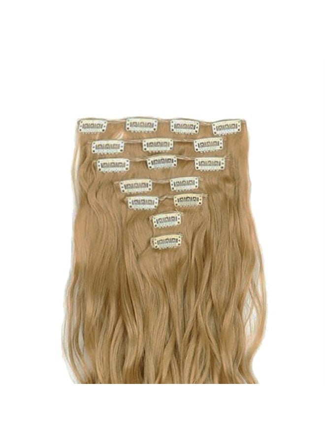 IMISSU 22 Inch 7PCS Set Long Curly Clip in Hair Extensions Natural 16 Clips Full Head Hair Extension Hairpiece for Girl (Copper) - Image 3
