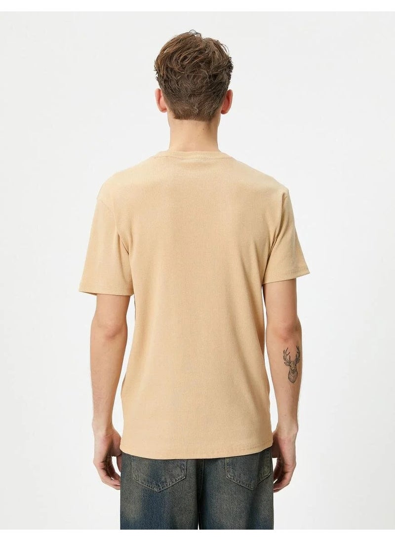 Cotton T-Shirt Textured Crew Neck Short Sleeve Cotton - pzsku/ZAA0BB437EC475FD8861EZ/45/_/1731226704/4766c349-e067-4eb9-b891-103a2cf11515