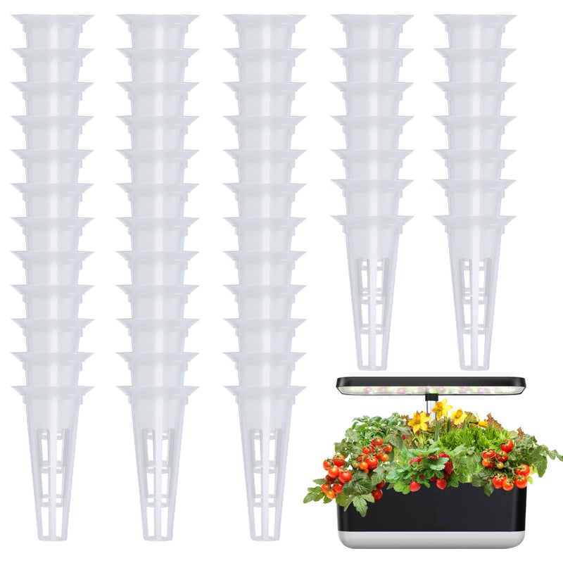 Alphatool Grow Baskets Compatible with AeroGarden - 50 Pcs Hydroponic Baskets, Seed Starters Pods Replacement for Improving Germination Rate Speed, Seeds Starting Kit for Indoor - Image 1
