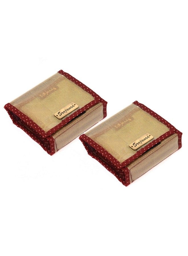 SRAJANAA Rakhi Special Bindi Kit Pvc Box Maroon (Pack Of 2 Each With16 Packets)  - Image 1