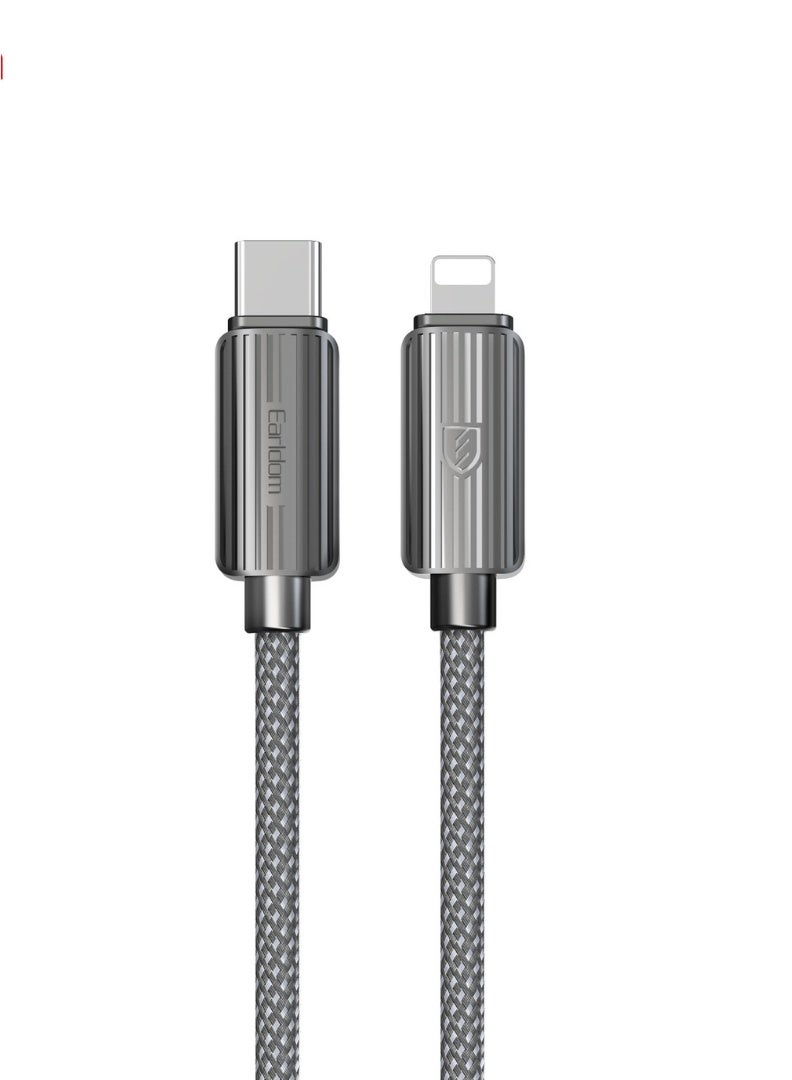 Earldom Type-C to Lightning PD Fast Charging Cable 3M 30W Black - Image 1