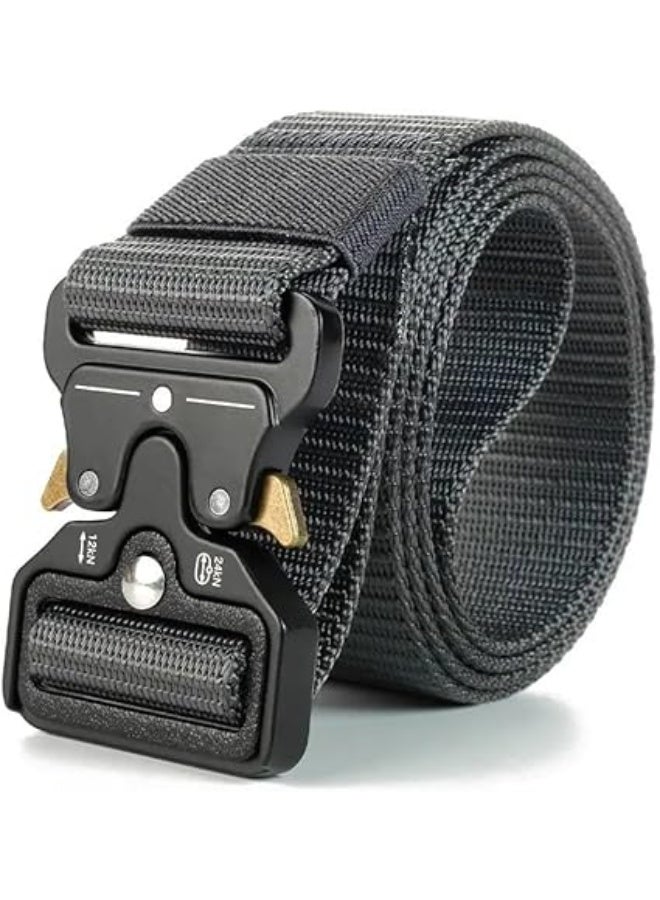 Men's adjustable belt with metal buckle and secure clasp - Image 1