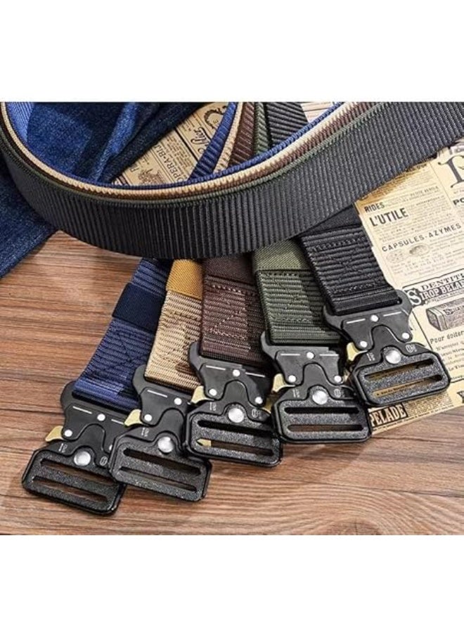 Men's adjustable belt with metal buckle and secure clasp - Image 5