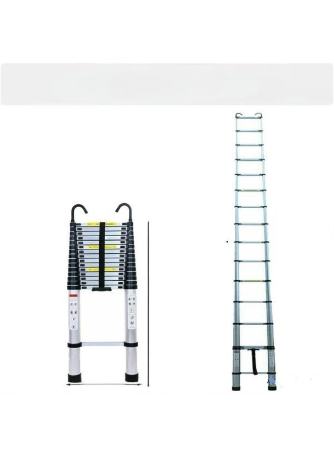20FT Telescopic Aluminum Ladder with Hooks – Multi-Purpose Extendable Ladder – 150kg Load Capacity – Easy to Use & Store - Image 1