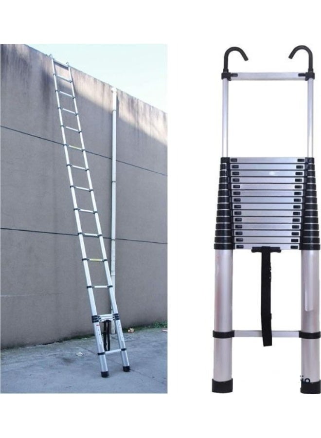 20FT Telescopic Aluminum Ladder with Hooks – Multi-Purpose Extendable Ladder – 150kg Load Capacity – Easy to Use & Store - Image 3