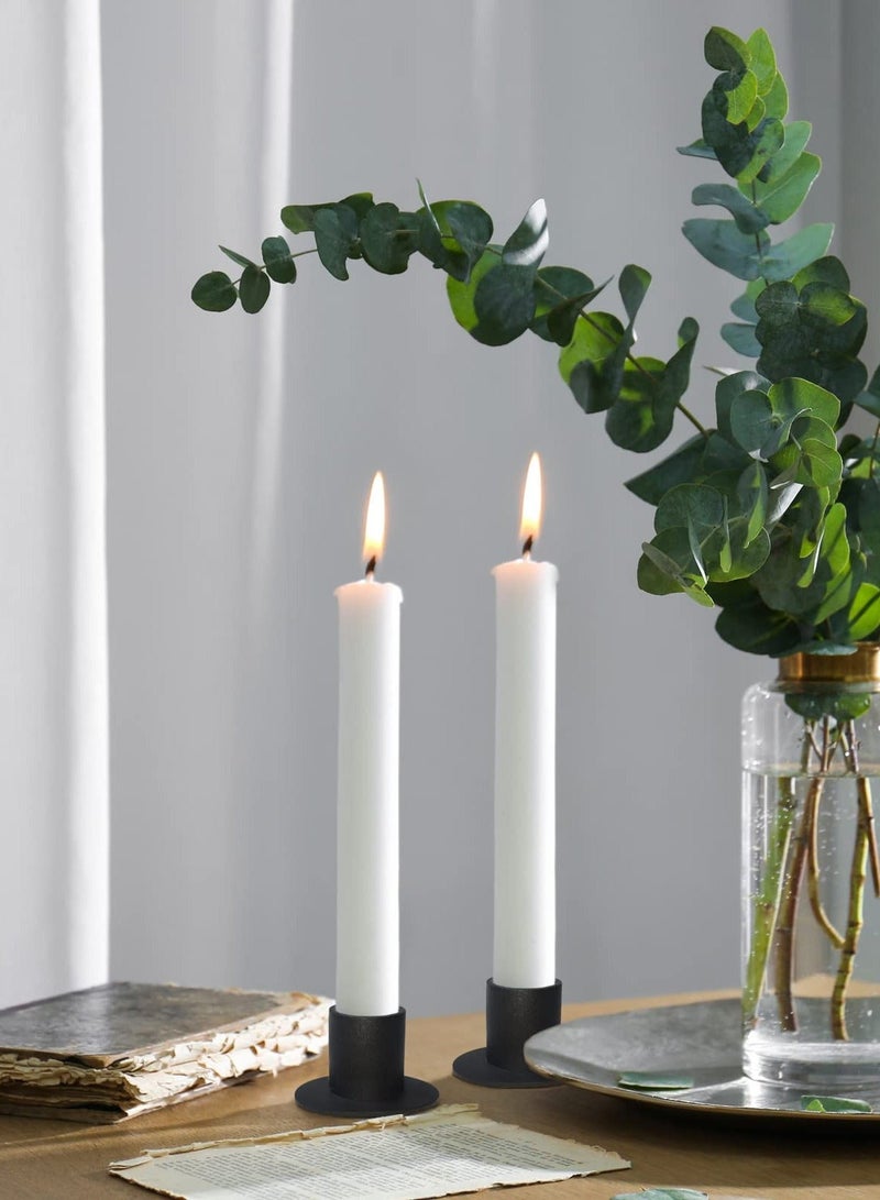 NIBEMINENT Candle Holders Black Retro Candlestick Holder Farmhouse Decor for Home Wedding Party Anniversary Housewarming Gifts Women Men (4 Pcs)  - Image 3