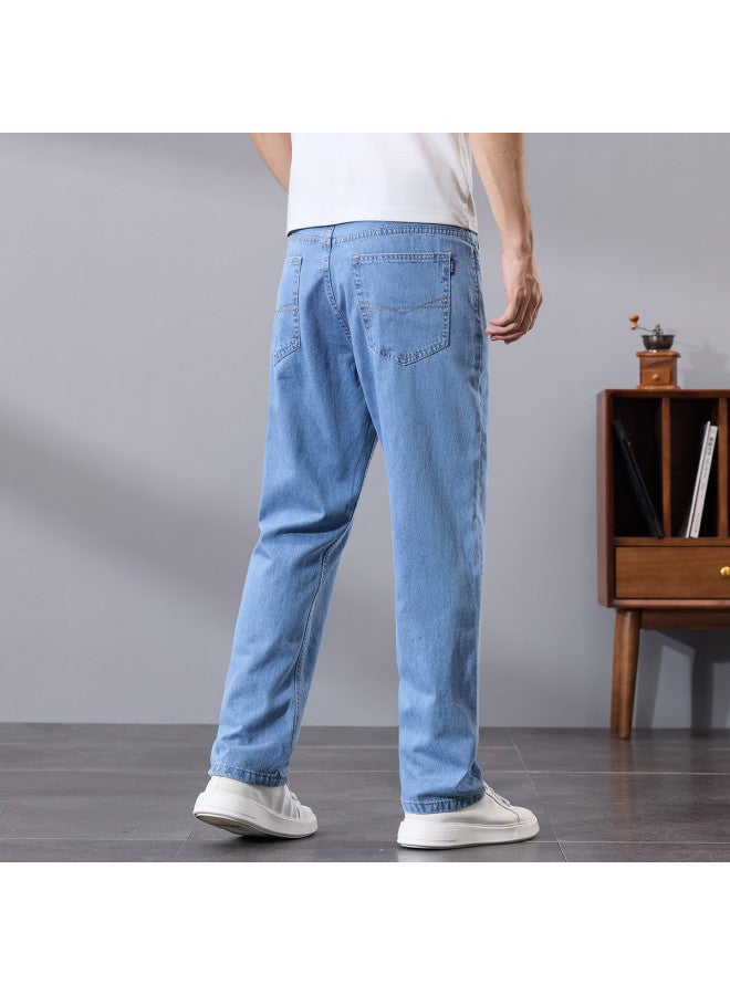 Tucano men's Stretch Comfort Jeans - Pure Cotton Straight Leg Versatile Summer Thin Denim Pants For Men - Image 5