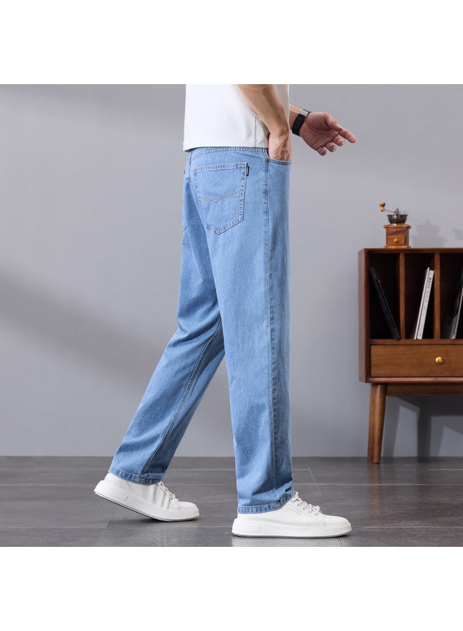 Tucano men's Stretch Comfort Jeans - Pure Cotton Straight Leg Versatile Summer Thin Denim Pants For Men - Image 4