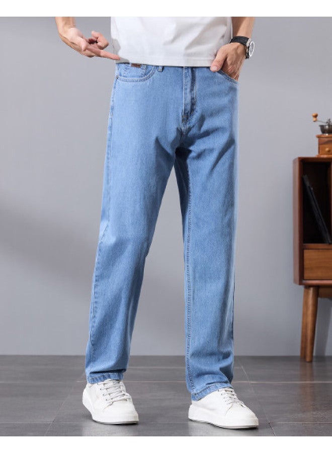 Tucano men's Stretch Comfort Jeans - Pure Cotton Straight Leg Versatile Summer Thin Denim Pants For Men - Image 1