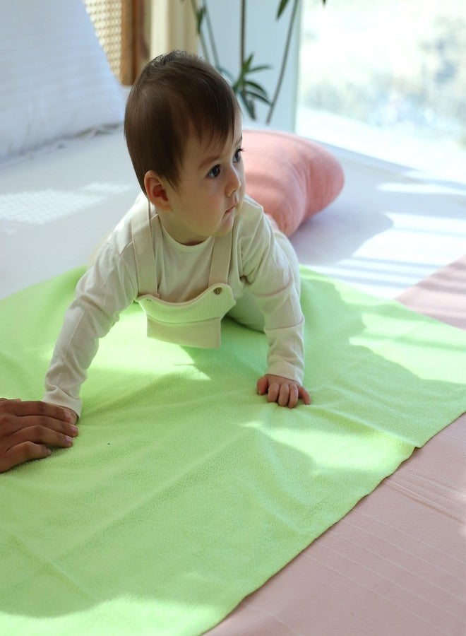 TIDY SLEEP Waterproof Baby Dry Sheet with Muslin Swaddle for New Born Green Medium (Dino) - Image 2