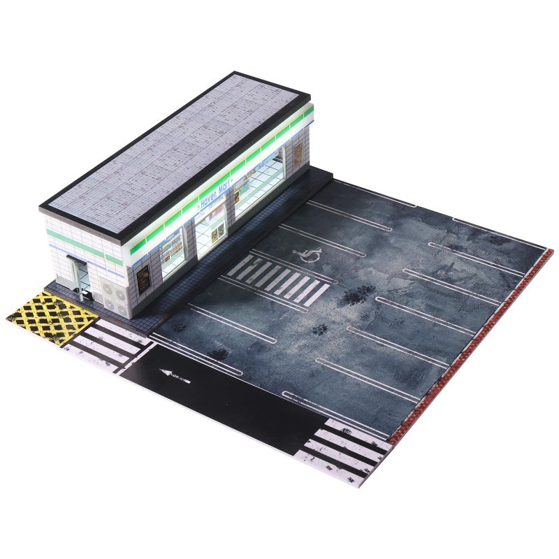G-FANS 1/64 Scale Parking Garage Diorama with LED Lights, Display Case for Hot Mini Wheels GT Matchbox 1:64 Diecast Model Cars, Collection Storage Box (Haven Mart) - Image 1