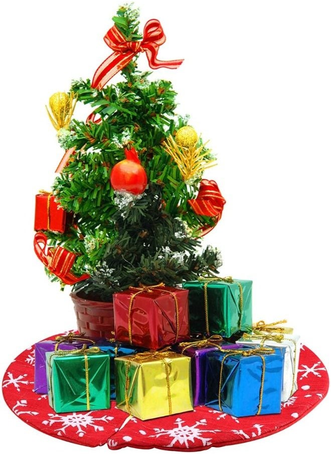 ACLIX Christmas Decorative  Tree Skirt Red White 90cm  - Image 3