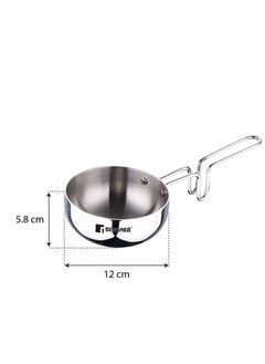 BERGNER Argent Triply Stainless Steel Tadka Pan with Stay Cool