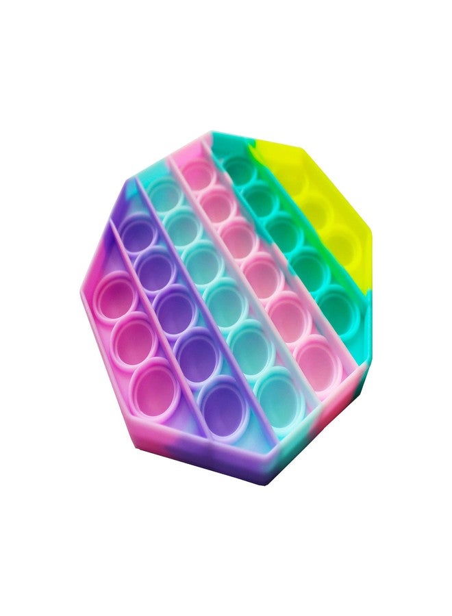 KBV Fidget Push Toy Stress Reliever Soft Silicone Pop Its Toy for Kids, Adults, Special Needs Autism Children (Octagon Light) - Image 3