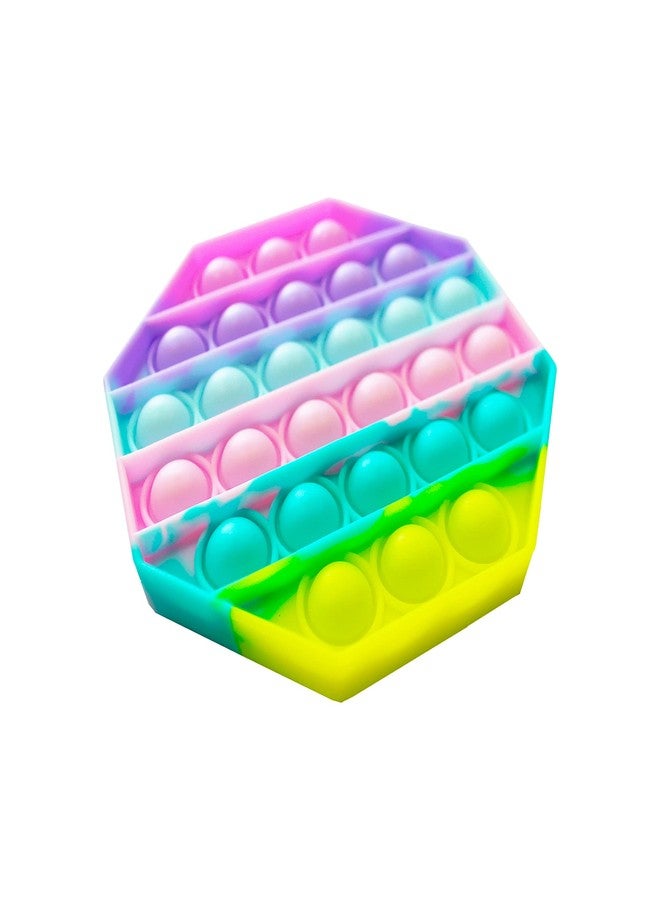 KBV Fidget Push Toy Stress Reliever Soft Silicone Pop Its Toy for Kids, Adults, Special Needs Autism Children (Octagon Light) - Image 2